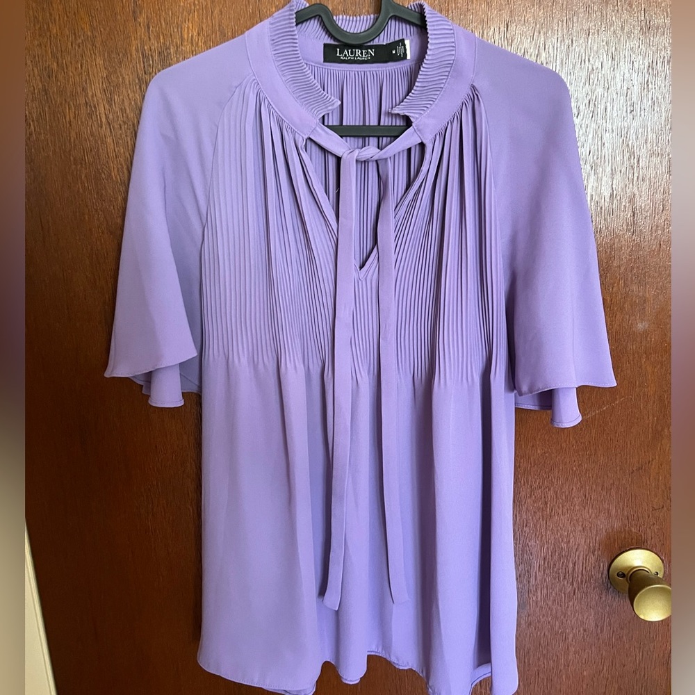 LAUREN by Ralph Lauren Lilac Georgette top